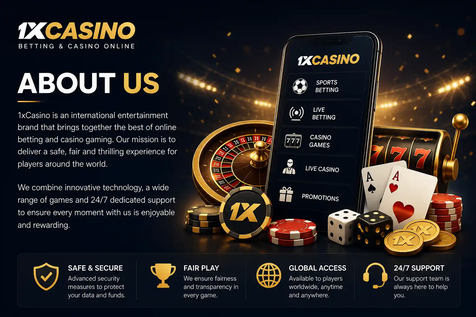 About 1xCasino Online Casino and Sports Betting Platform