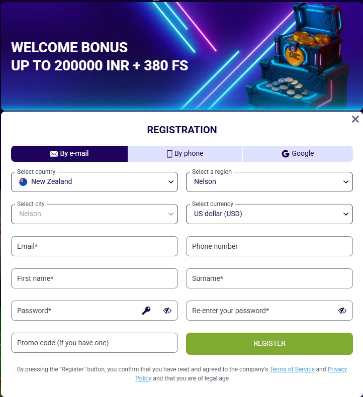 How to Register and Play on 1xCasino